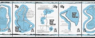 1994 British Indian Ocean Territory.  SG.147-51 18th Century maps. set 5 values U/M (MNH)