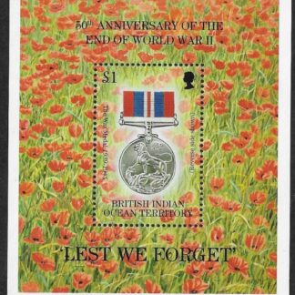 1995 British Indian Ocean Territory.   MS171  50th Anniversary of End of WW2  mini sheet U/M (MNH)