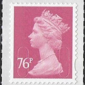 U2927  76p bright rose  'M12L'   DLR   U/M (MNH)