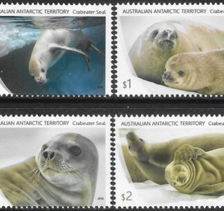 2018 Australian Antarctic Territories.  SG 280-3.   Crab Eater Seals. set 4 values U/M (MNH)