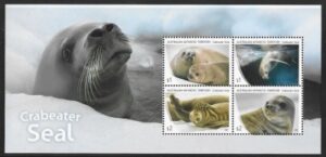 2018 Australian Antarctic Territories. MS.284 Crab eater Seals mini sheet. U/M (MNH)