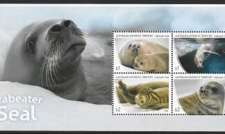 2018 Australian Antarctic Territories. MS.284  Crab eater Seals mini sheet. U/M (MNH)