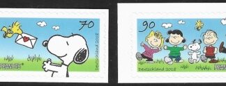 2018 Germany. SG.4177-8  Peanuts & Snoopy. self adhesive ex booklet 2 values U/M (MNH)