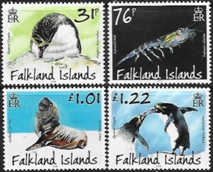 2018 Falkland Islands.  SG.1397-400  Penguins, Preditors & Prey part 5. set 4 values U/M (MNH)