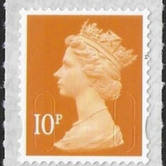 U2923  10p dull orange M18L  SBP L/s Walsall (ISP) U/M (MNH)