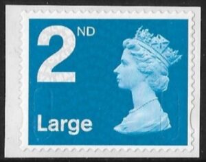 U3031 2nd Large bright blue MBIL MA13 (breaks at top & bottom) Walsall U/M (MNH)