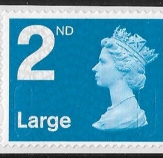 U3031  2nd Large bright blue  MBIL MA13 (breaks at top & bottom)  Walsall  U/M (MNH)