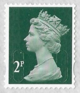 U2921  2p deep green 2B  M18L SBP L/s  Walsall U/M (MNH)