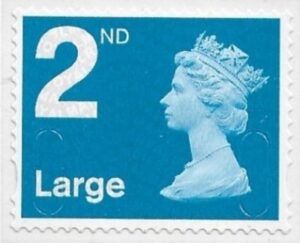 U3032 2nd Large bright blue MFIL MA12 Walsall U/M (MNH)