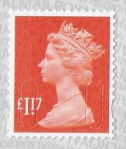 U2937  £1.17  2B orange red.  'M17L'  SBP  L/s  DLR  U/M (MNH)