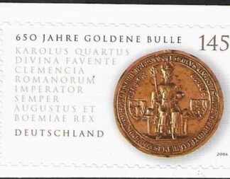 2006  Germany.  SG.3397  650th anniversary of Charles IV's Golden Bull. S/adhesive ex booklet U/M (MNH)