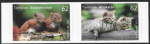 2015  Germany. SG.3953-4 Young Animals 2 values S/Adhesive ex booklet. U/M (MNH)