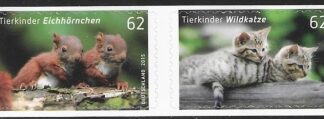 2015  Germany. SG.3953-4 Young Animals 2 values S/Adhesive ex booklet. U/M (MNH)