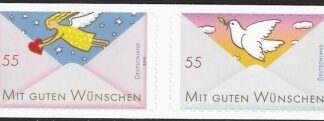 2010  Germany. SG.3646-7  Post- greetings Stamps 2 values S/Adhesive ex booklet. U/M (MNH)
