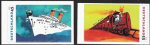 2010 Germany SG.3665-6 Illustrations of Songs by Udo Lindenburg. 2 values S/adhesive ex booklet. U/M (MNH)