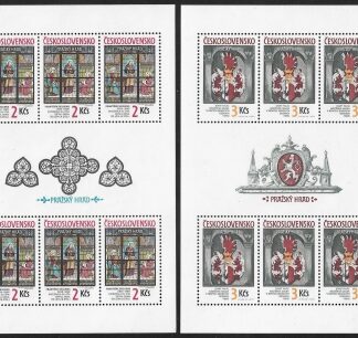 1987 Czechoslovakia  SG.2878-9 Prague Castle sheetlets (2) U/M (MNH)
