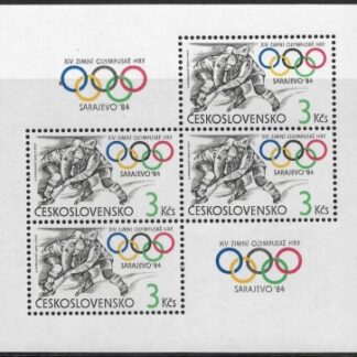 1984  Czechoslovakia MS2718  Winter Olympics mini sheet U/M (MNH)