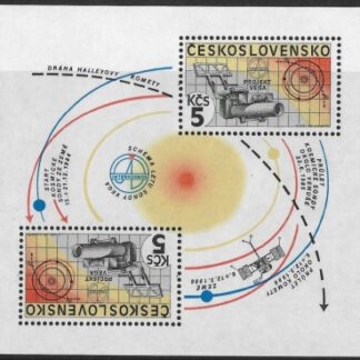 1985 Czechoslovakia  MS.2777  Space Project 'Vega' U/M (MNH)
