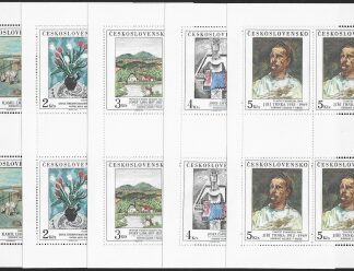 1987 Czechoslovakia  SG.2904-8 Art 21st series set 5 sheetlets U/M (MNH)