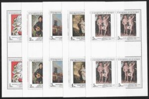 1986 Czechoslovakia SG.2858-62 Art 20th series in sheetlets of 4 U/M (MNH)