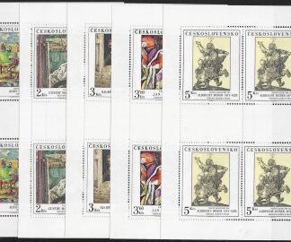1979 Czechoslovakia  SG.2495-99  Art  13th Series set 5 values in Sheetlets of 4  U/M (MNH)