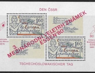 1980  Czechoslovakia  MS.2548  'Essen 80' Int. Stamp Exhibition. U/M (MNH)