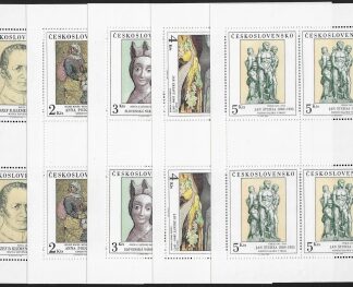 1980 Czechoslovakia  SG.2549-53  Art  14th series set 5 values in sheetlets of 4  U/M (MNH)