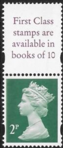 Y1668  2p 2B  deep green blue fluor Questa ex FH43 U/M (MNH)