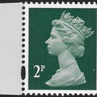 Y1668  2p deep green. blue fluor.ex DY3 Walsall U/M (MNH)
