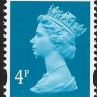 Y1669  4p  2B new blue. blue flour ex sheet.  Har/DLR   U/M (MNH)