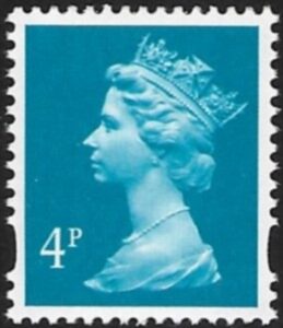 Y1669  4p 2B  new blue. blue fluor ex sheet  Enschéde  U/M (MNH)