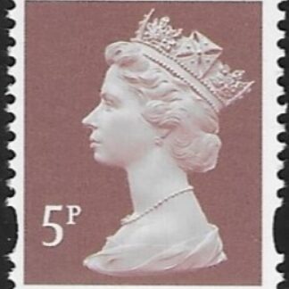 Y1670  5p 2B dull red-brown blue fluor ex sheet  Harrison  U/M (MNH)