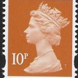 Y1676  10p 2B  dull orange blue fluor ex sheet   DLR  U/M (MNH)