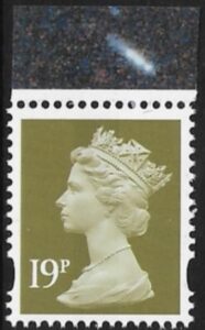 Y1682 19p CB  bistre. blue fluor ex DX23  Questa  U/M (MNH)