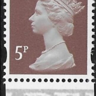 Y1670  5p  2B  dull red-brown  DLR blue fluor ex DX38  U/M (MNH)