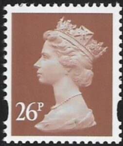 Y1691  26p 2B  red-brown blue fluor Questa ex FH42-3 & FW10-11 U/M (MNH)