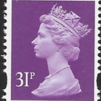 Y1695  31p  2B  deep mauve. blue fluor ex sheet  Harrison  U/M (MNH)