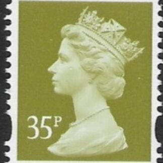 Y1701  35p CB yellow-olive. blue fluor. ex sheet  Enschede  U/M (MNH)