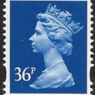 Y1702  36p  2B bright ultramarine. yellow fluor ex sheet.   Enschede  U/M (MNH)