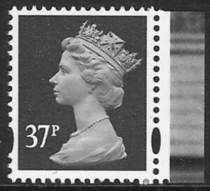 Y1704  37p  2B  grey-black. blue fluor  ex DX32 DLR   U/M (MNH)
