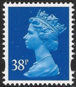 Y1707  38p  2B  ultramarine. blue fluor ex sheet.  DLR  U/M (MNH)