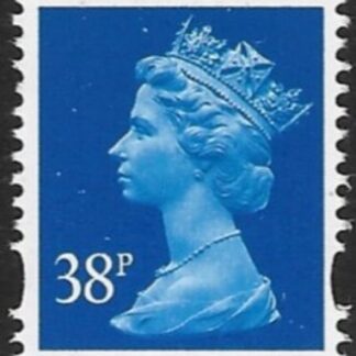 Y1707  38p  2B  ultramarine. blue fluor ex sheet.  DLR  U/M (MNH)