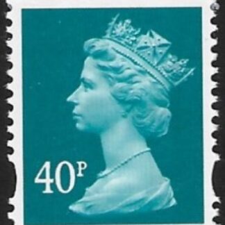 Y1711  40p  2B turquoise blue. blue fluor. ex sheet  DLR   U/M (MNH)