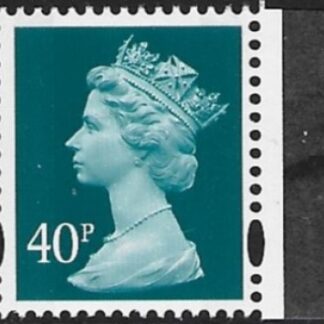 Y1711  40p 2B  turquoise blue. blue fluor. ex DX36 Enschede U/M (MNH