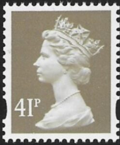 Y1713  41p drab phosphorised paper (ex coil)  Harrison  U/M (MNH)