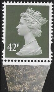 Y1715  42p 2B  deep olive-grey. blue fluor ex DX34 Walsall. U/M (MNH)