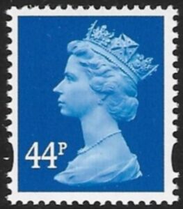 Y1720  44p 2B  bright blue. blue fluor ex sheet  DLR  U/M (MNH)
