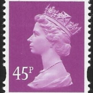 Y1721  45p  2 bright mauve. blue fluor. ex sheet. DLR  U/M (MNH)