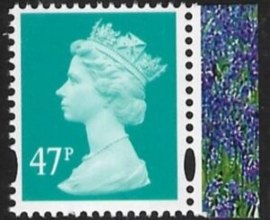 Y1723  47p  2B  turquoise green. blue fluor. ex DX33  Enschede.  U/M (MNH)