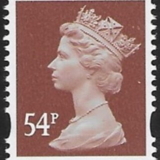 Y1728  54p 2B  red-brown  TII  blue fluor. ex sheet DLR  U/M (MNH)